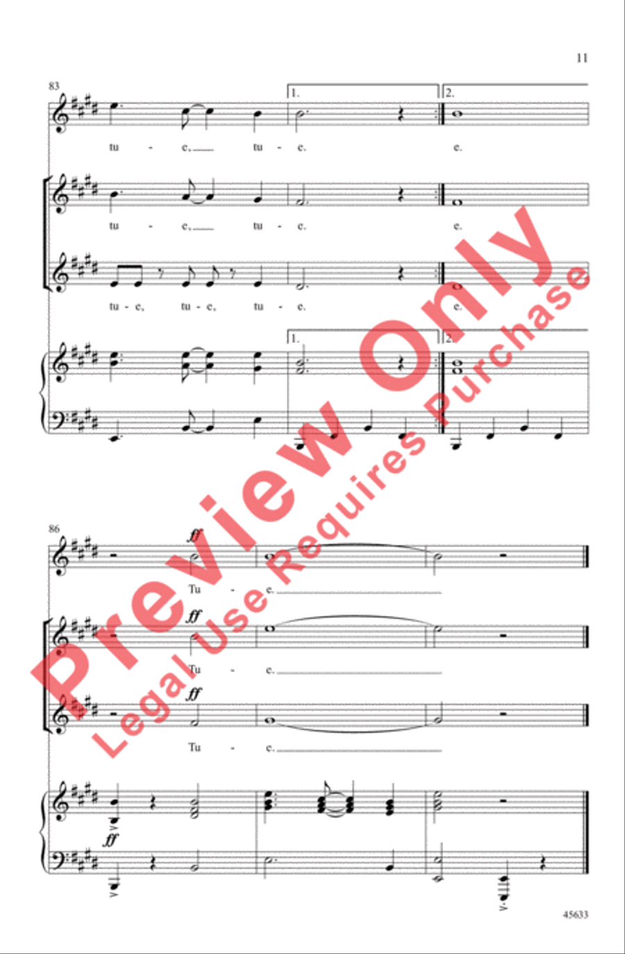 Tue, Tue Tue, Tue 2-Part scores gallery preview page 21