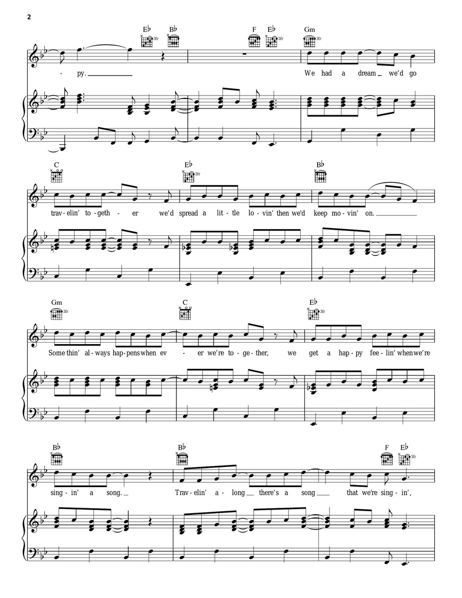 Come On Get Happy Come On Get Happy Piano, Vocal, Guitar scores gallery preview page 2