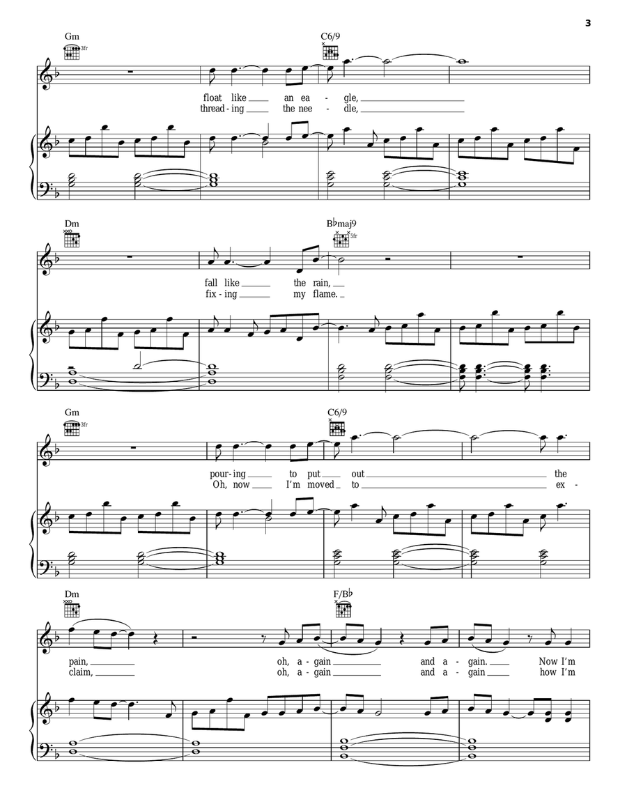Hypnotised Hypnotised Piano, Vocal, Guitar scores gallery preview page 3