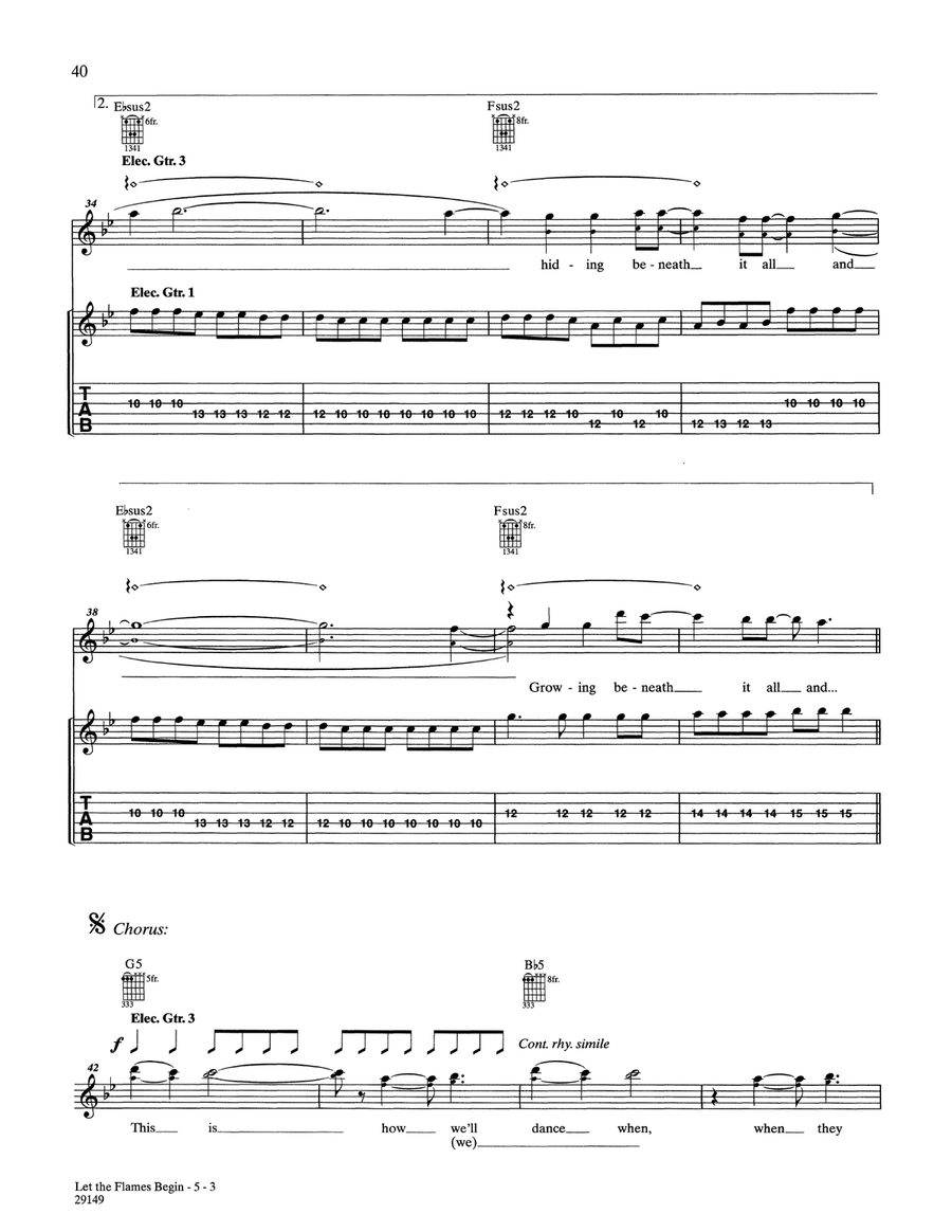 Let The Flames Begin Let The Flames Begin Acoustic Guitar scores gallery preview page 3