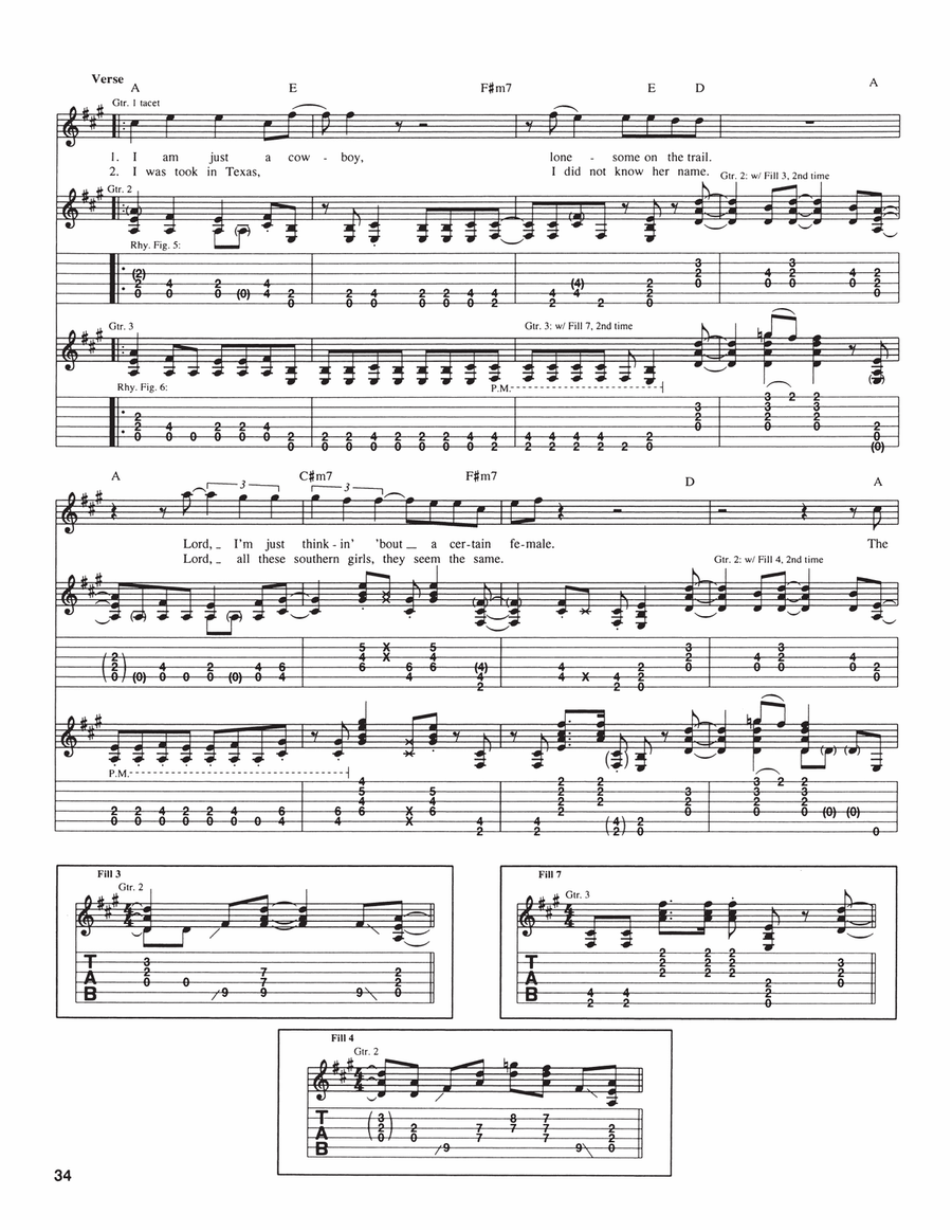 Cowboy Song Acoustic Guitar scores gallery preview page 3