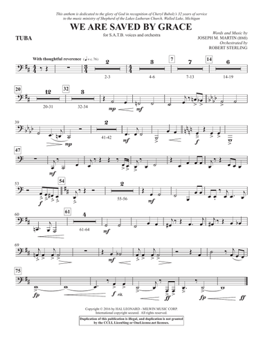 We Are Saved by Grace - Tuba