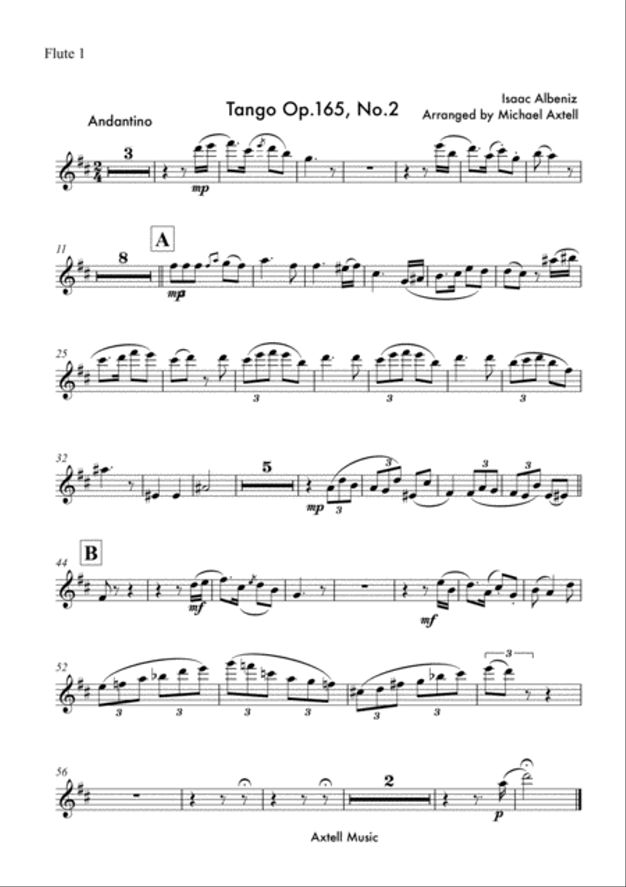 Tango Op.165, No.2 - Isaac Albeniz Chamber Orchestra scores gallery preview page 6