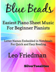 Blue Beads Easiest Piano Sheet Music for Beginner Pianists mini preview