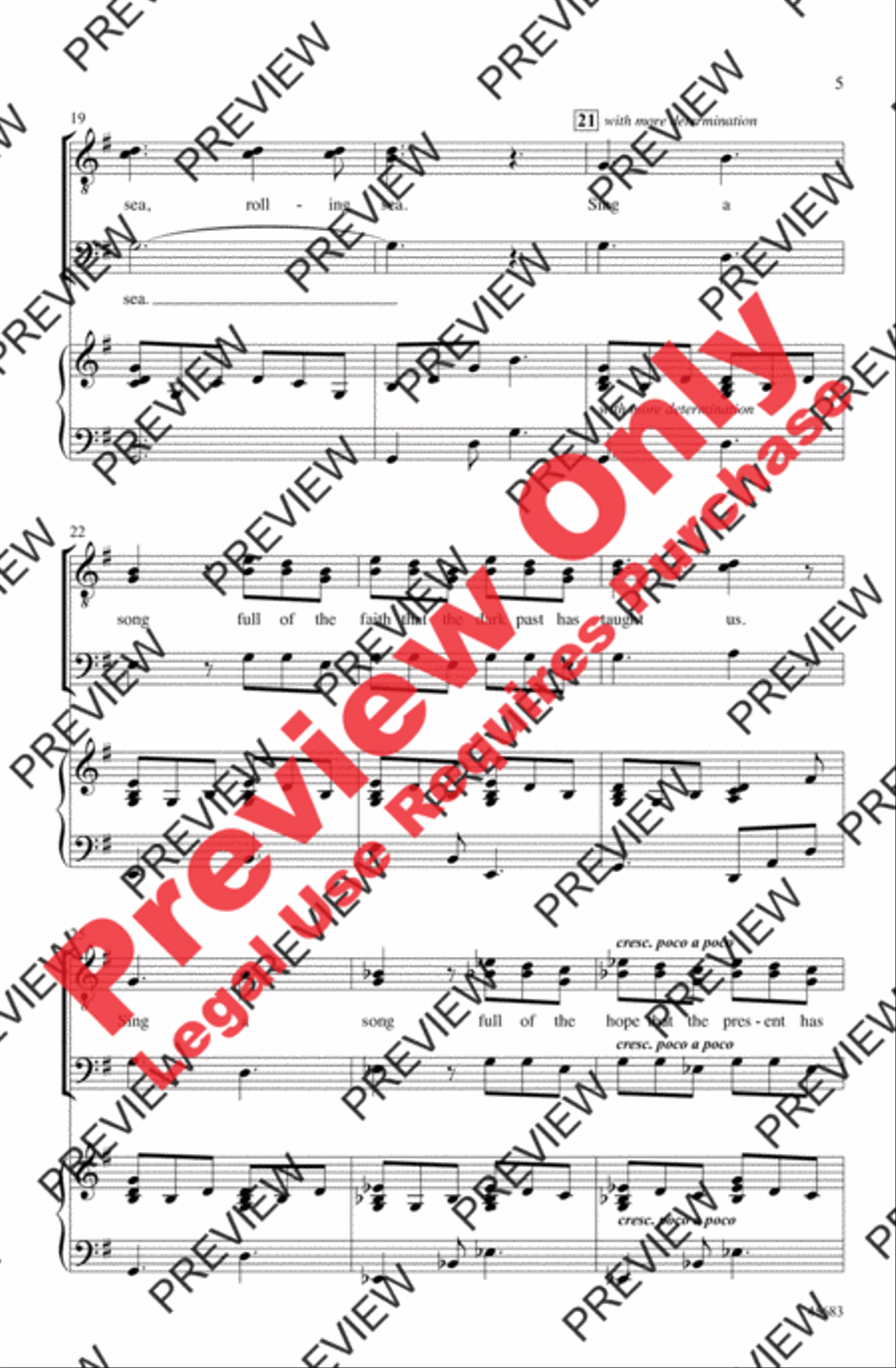 Lift Every Voice and Sing Men's Choir scores gallery preview page 4
