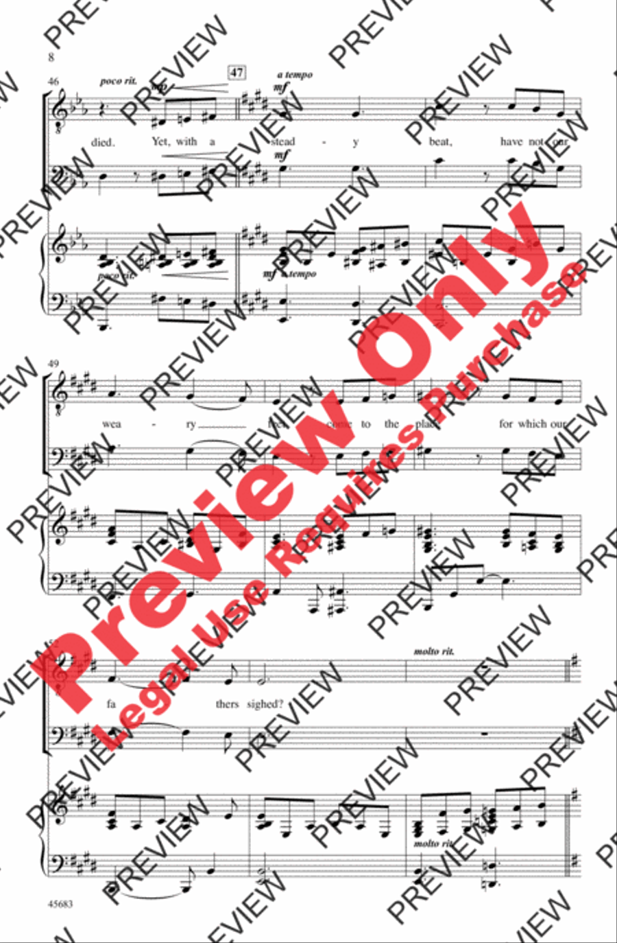 Lift Every Voice and Sing Men's Choir scores gallery preview page 7