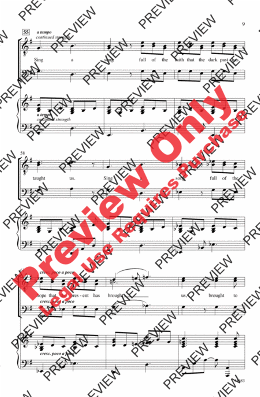 Lift Every Voice and Sing Men's Choir scores gallery preview page 8