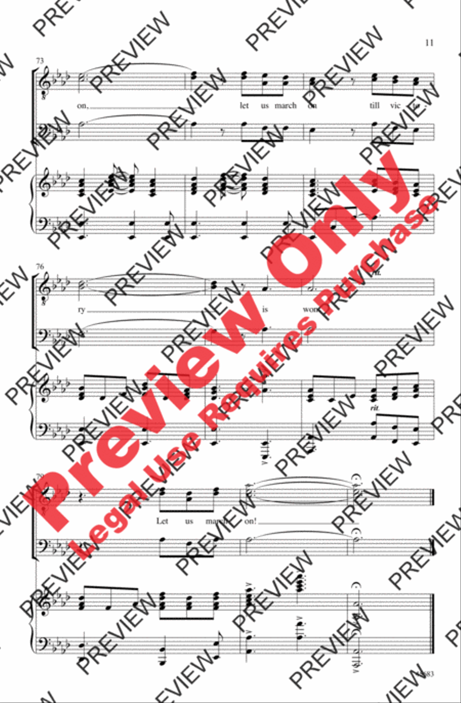 Lift Every Voice and Sing Men's Choir scores gallery preview page 10