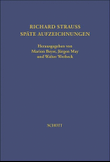 Spate Aufzeichnungen Von Richard Strauss