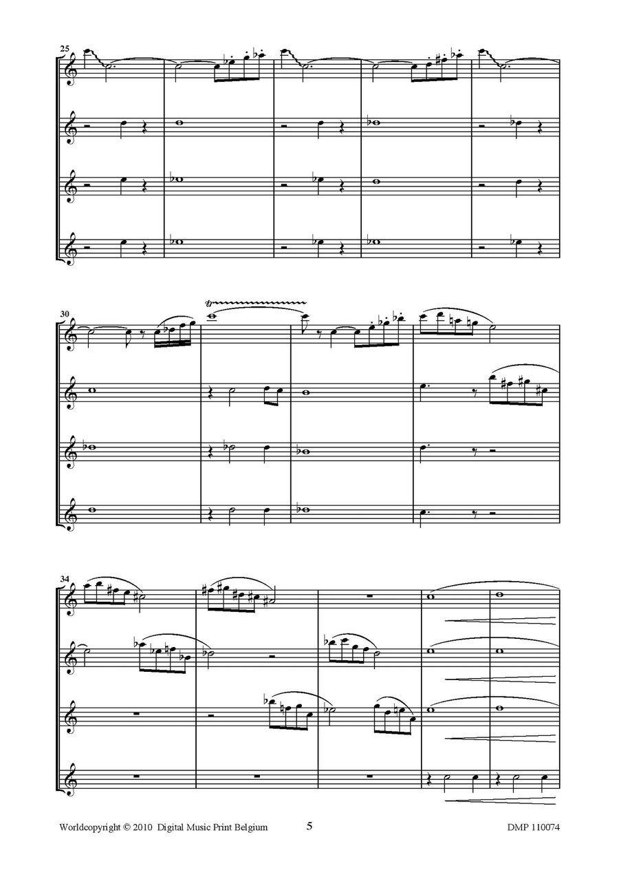 Arabesque for Saxophone Quartet Saxophone Quartet - Sheet Music page 3