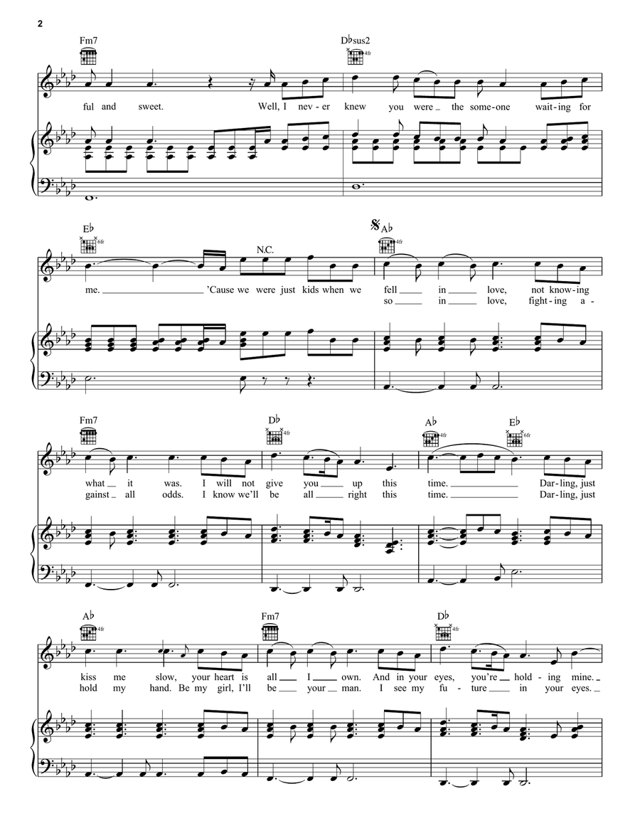 Perfect Perfect Piano, Vocal, Guitar scores gallery preview page 2