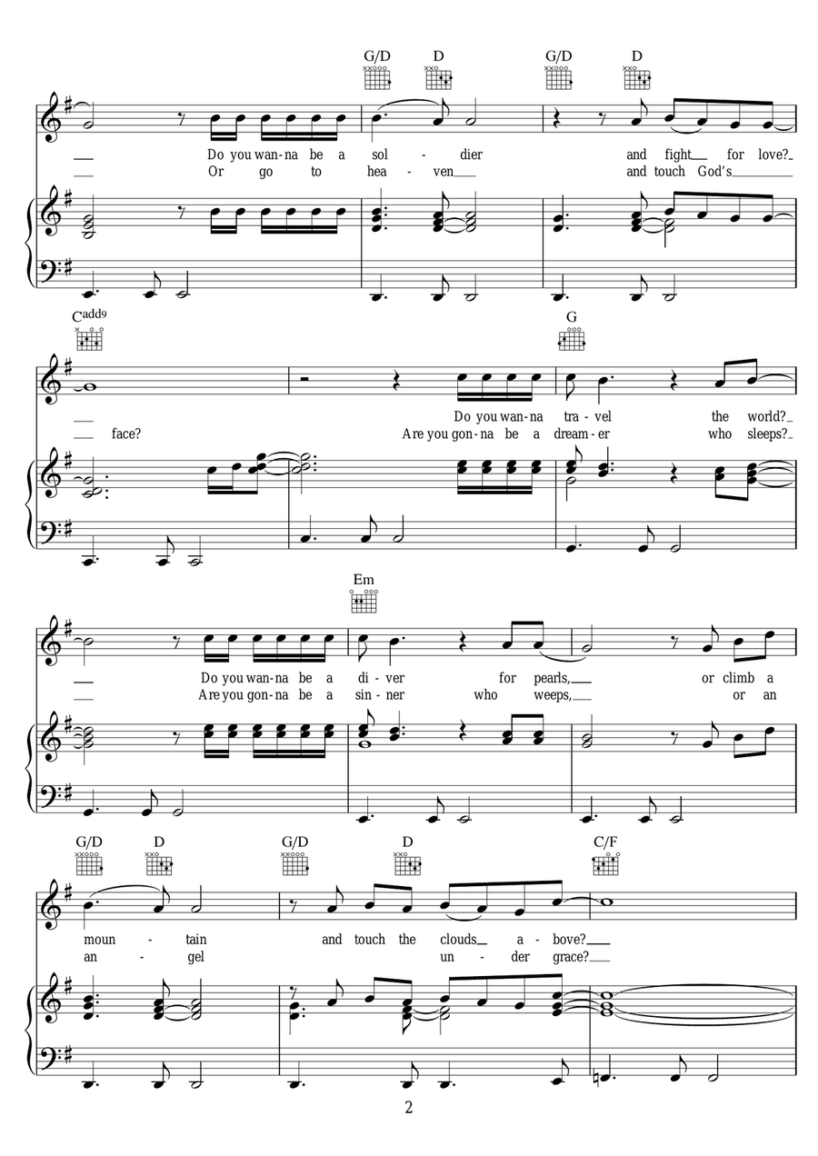 Burn Burn Piano, Vocal scores gallery preview page 2