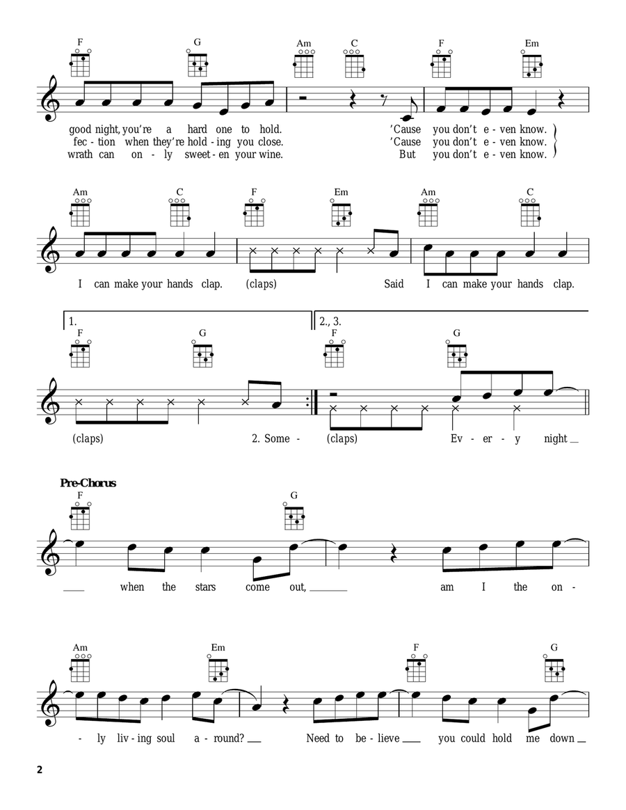 HandClap HandClap Ukulele scores gallery preview page 2