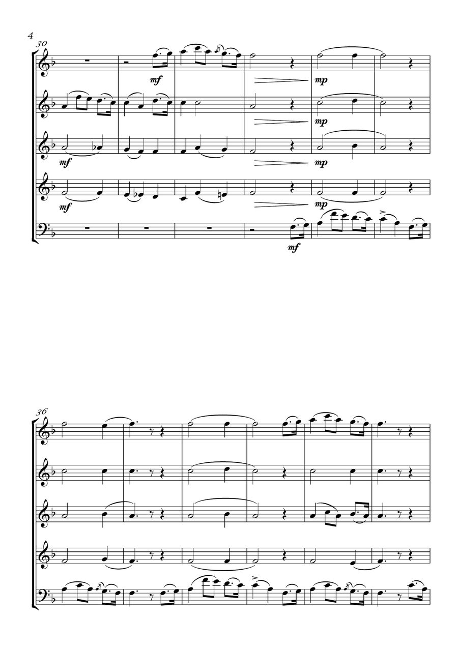 Tribute to Moore Woodwind Quintet scores gallery preview page 5