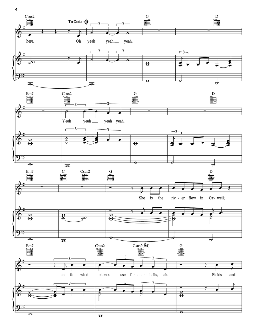Hearts Don't Break Around Here Piano, Vocal, Guitar scores gallery preview page 4