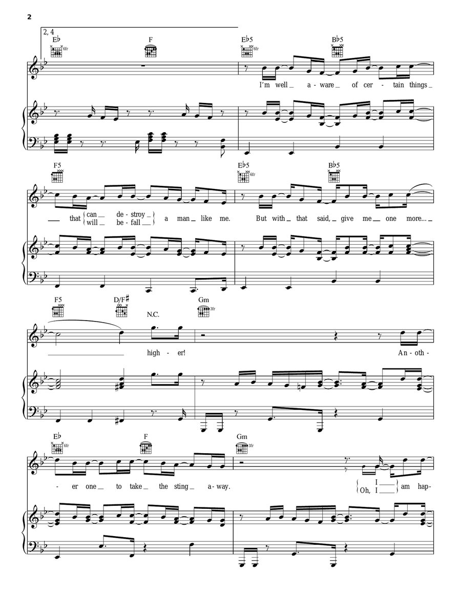 Eraser Eraser Piano, Vocal, Guitar scores gallery preview page 2