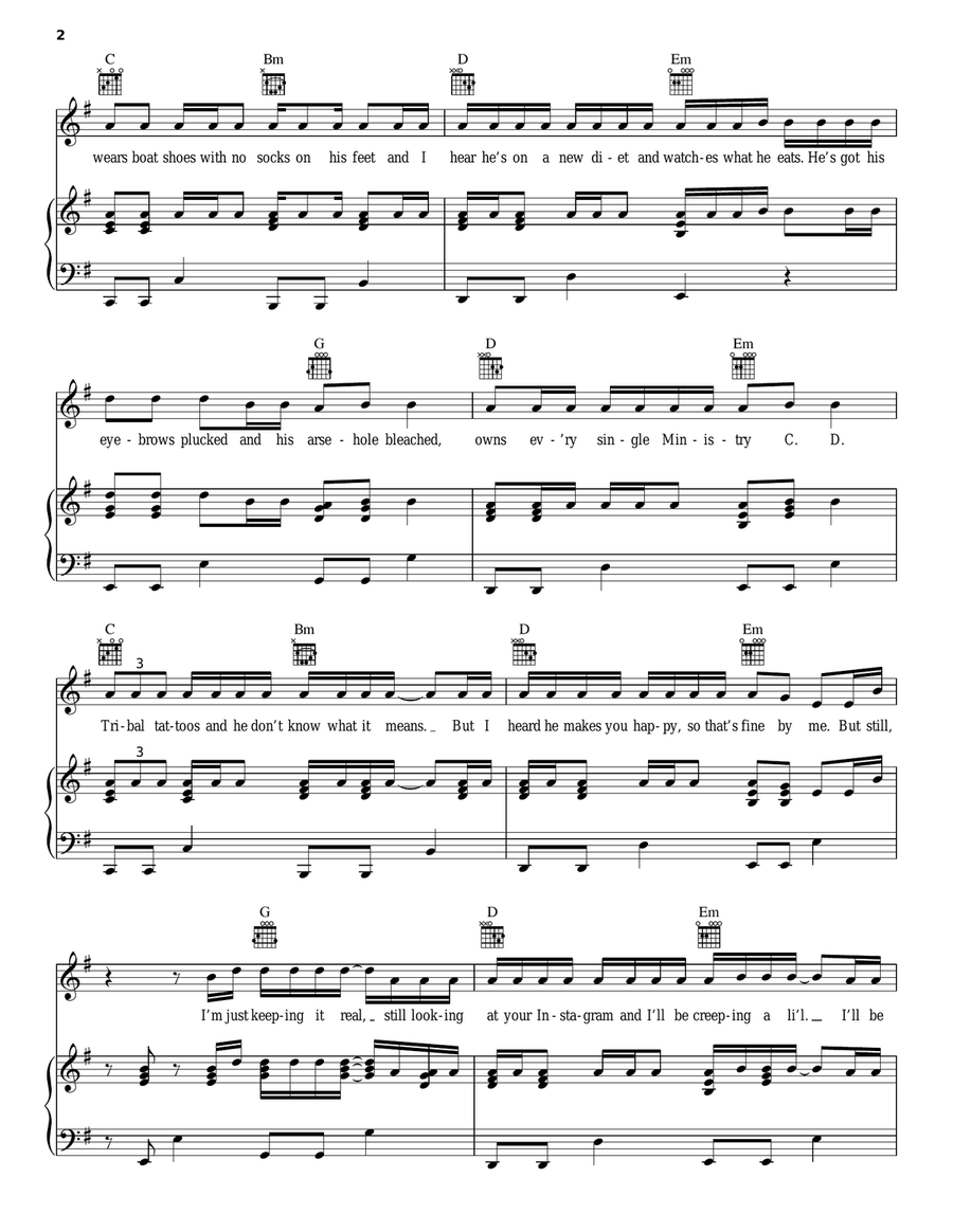 New Man New Man Piano, Vocal, Guitar scores gallery preview page 2