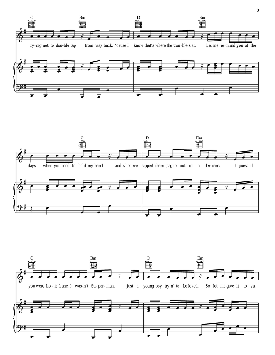New Man New Man Piano, Vocal, Guitar scores gallery preview page 3