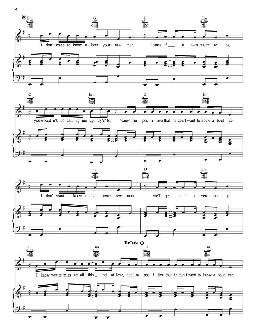 New Man New Man Piano, Vocal, Guitar scores gallery preview page 4
