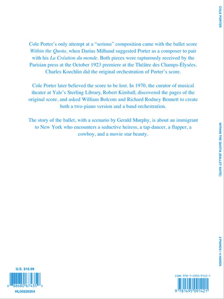 Within the Quota (Ballet Suite) Piano Duet scores gallery preview page 6