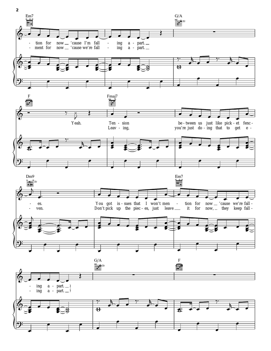 Passionfruit Passionfruit Piano, Vocal, Guitar scores gallery preview page 2