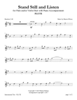 Stand Still and Listen (Flute and/or Violin Duet with Piano accompaniment)