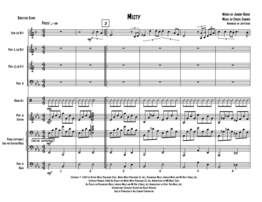 Misty Misty Jazz Ensemble scores gallery preview page 2