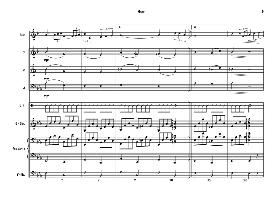 Misty Misty Jazz Ensemble scores gallery preview page 3