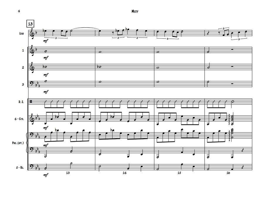 Misty Misty Jazz Ensemble scores gallery preview page 4