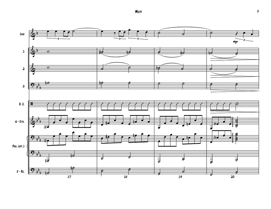 Misty Misty Jazz Ensemble scores gallery preview page 5
