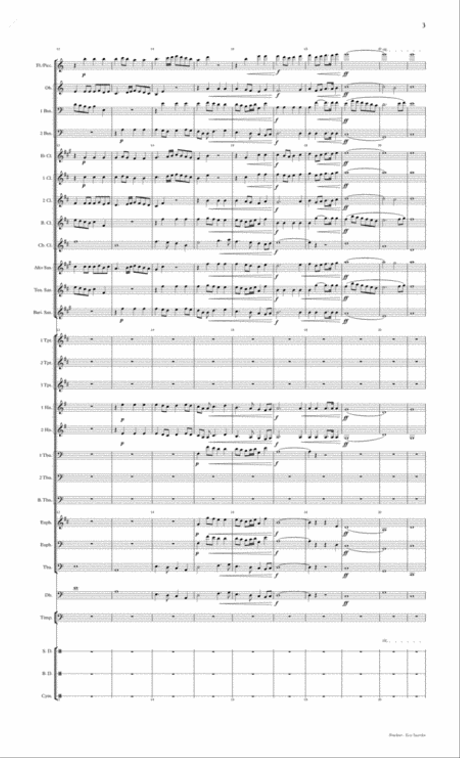 Ecce Sacerdos Concert Band scores gallery preview page 3