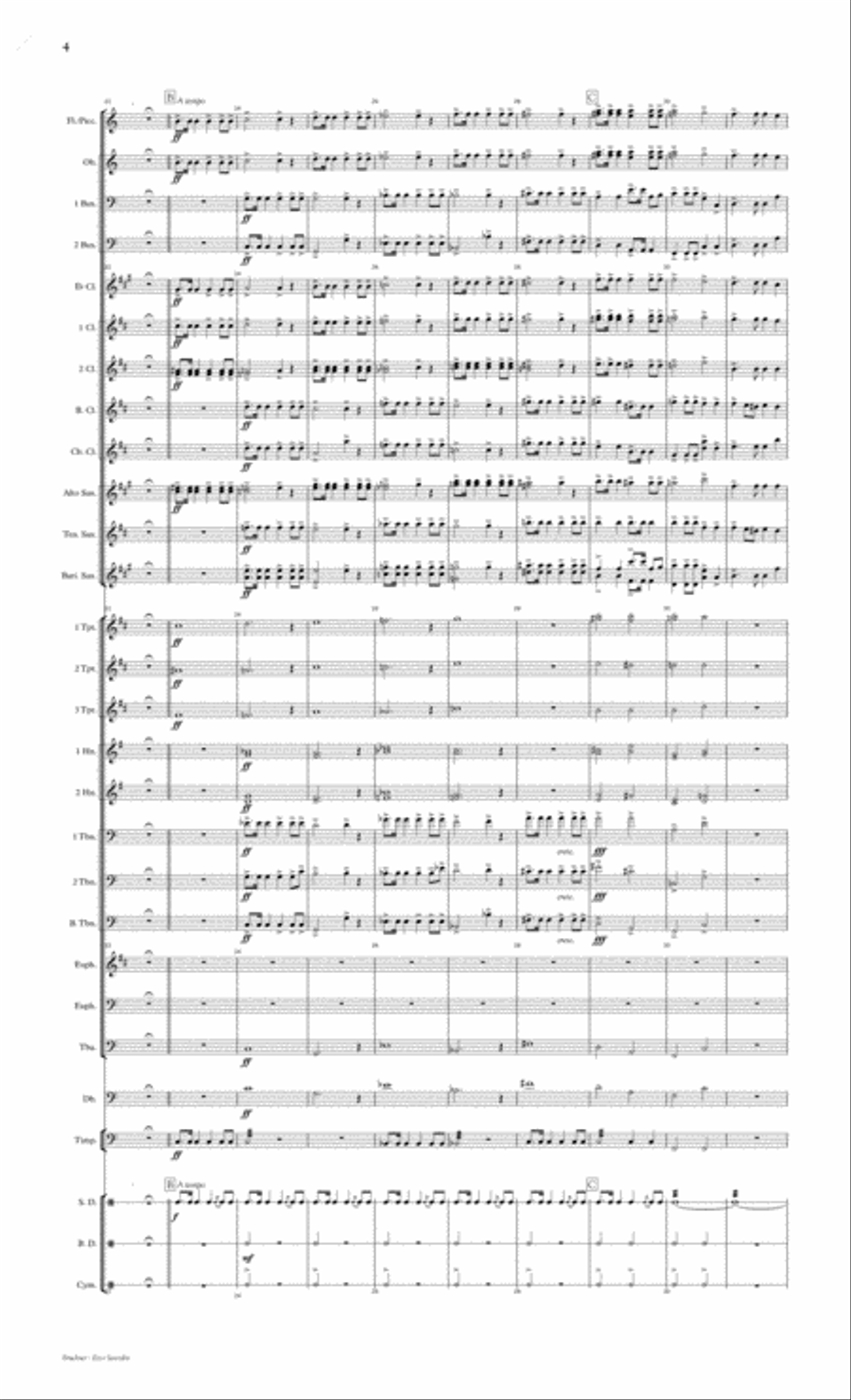 Ecce Sacerdos Concert Band scores gallery preview page 4