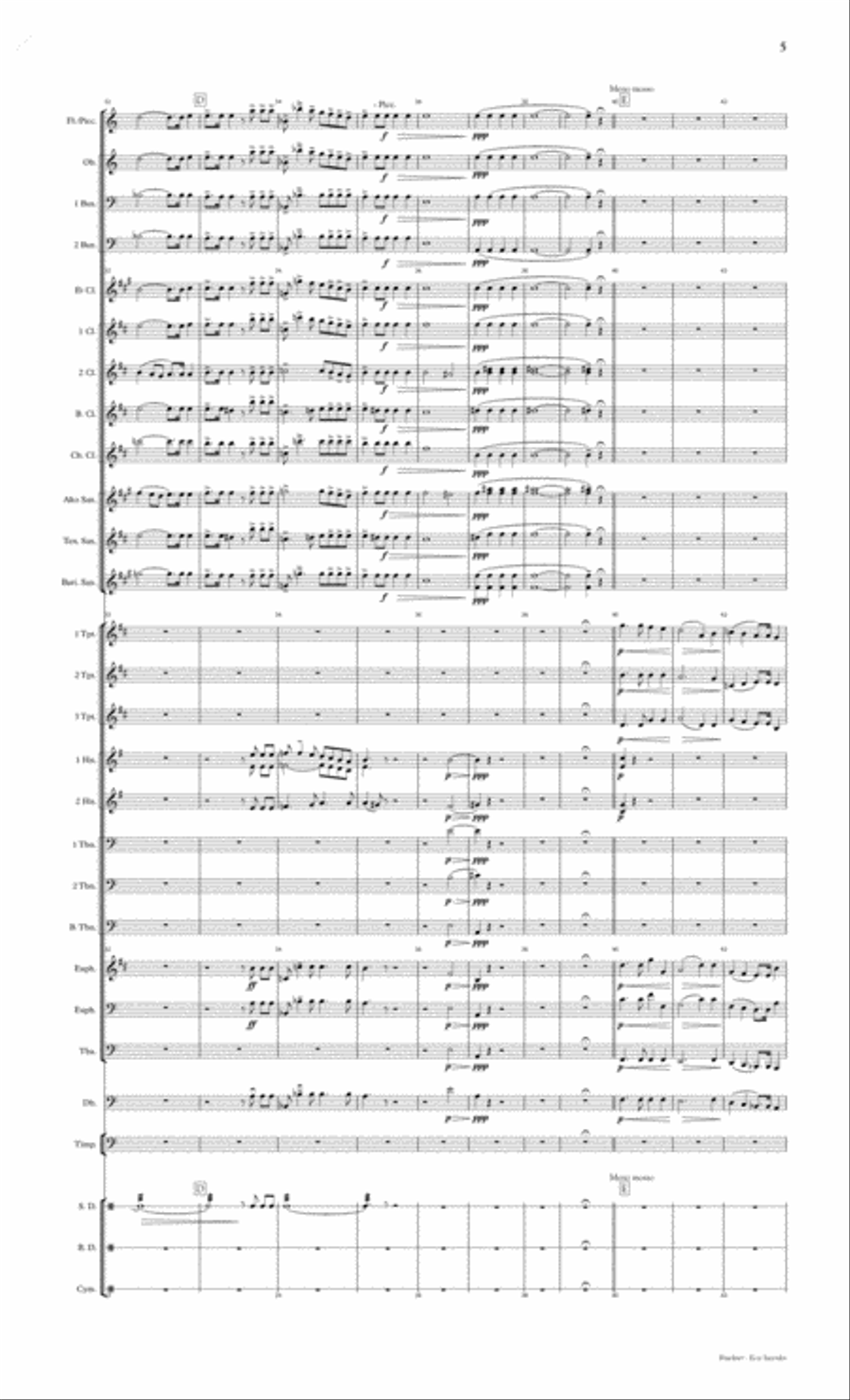 Ecce Sacerdos Concert Band scores gallery preview page 5