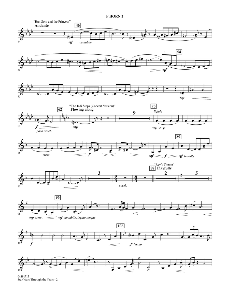 Star Wars Through the Years - F Horn 2 Full Orchestra scores gallery preview page 2
