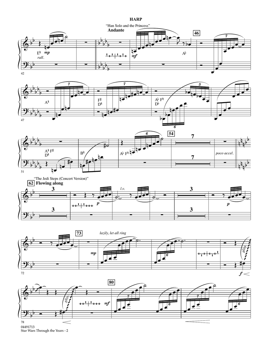 Star Wars Through the Years - Harp Full Orchestra scores gallery preview page 2