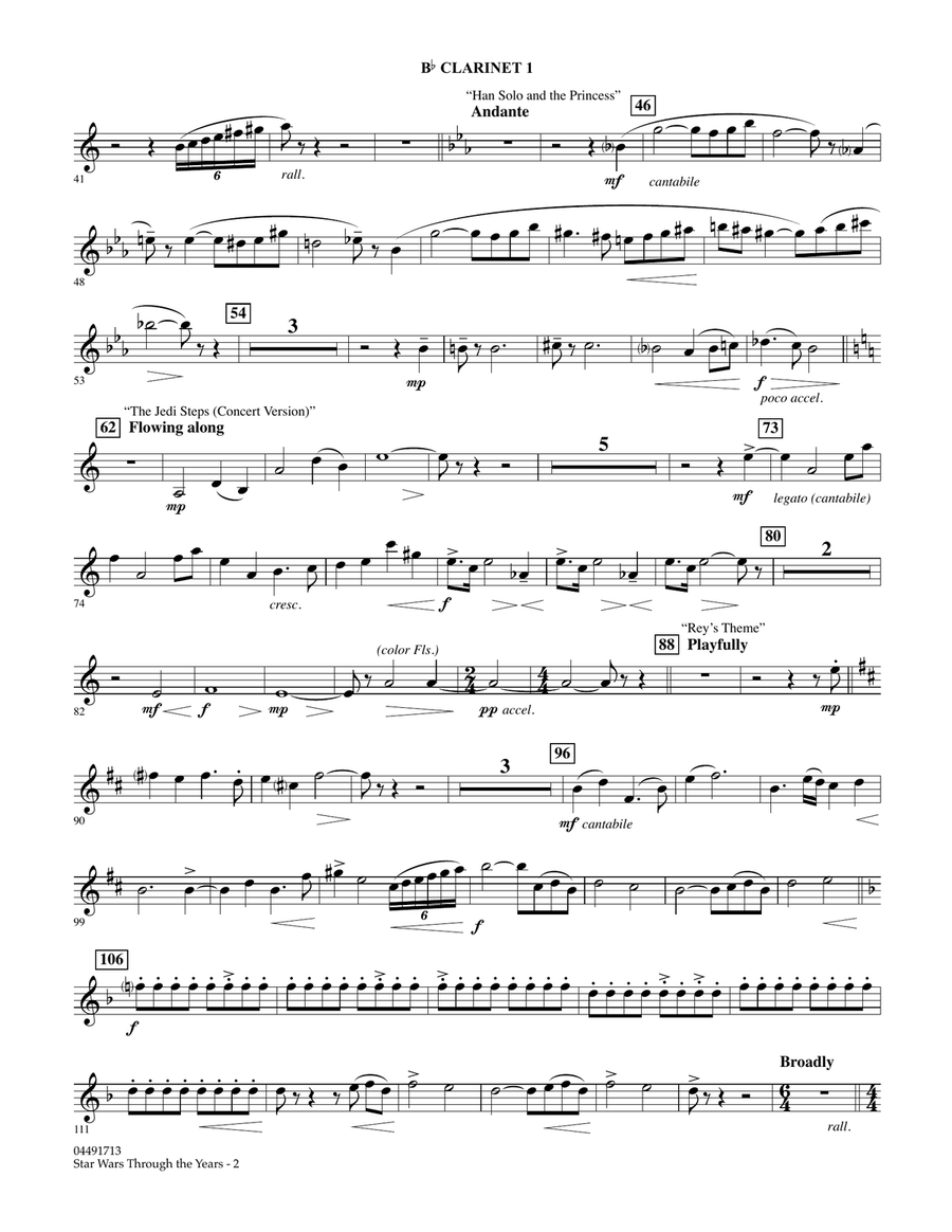 Star Wars Through the Years - Bb Clarinet 1 Full Orchestra scores gallery preview page 2