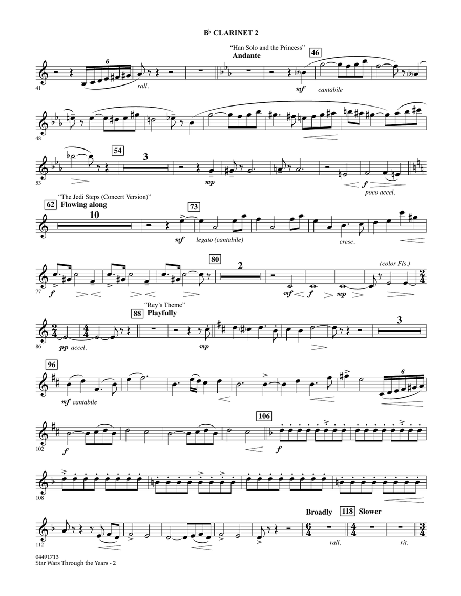 Star Wars Through the Years - Bb Clarinet 2 Full Orchestra scores gallery preview page 2