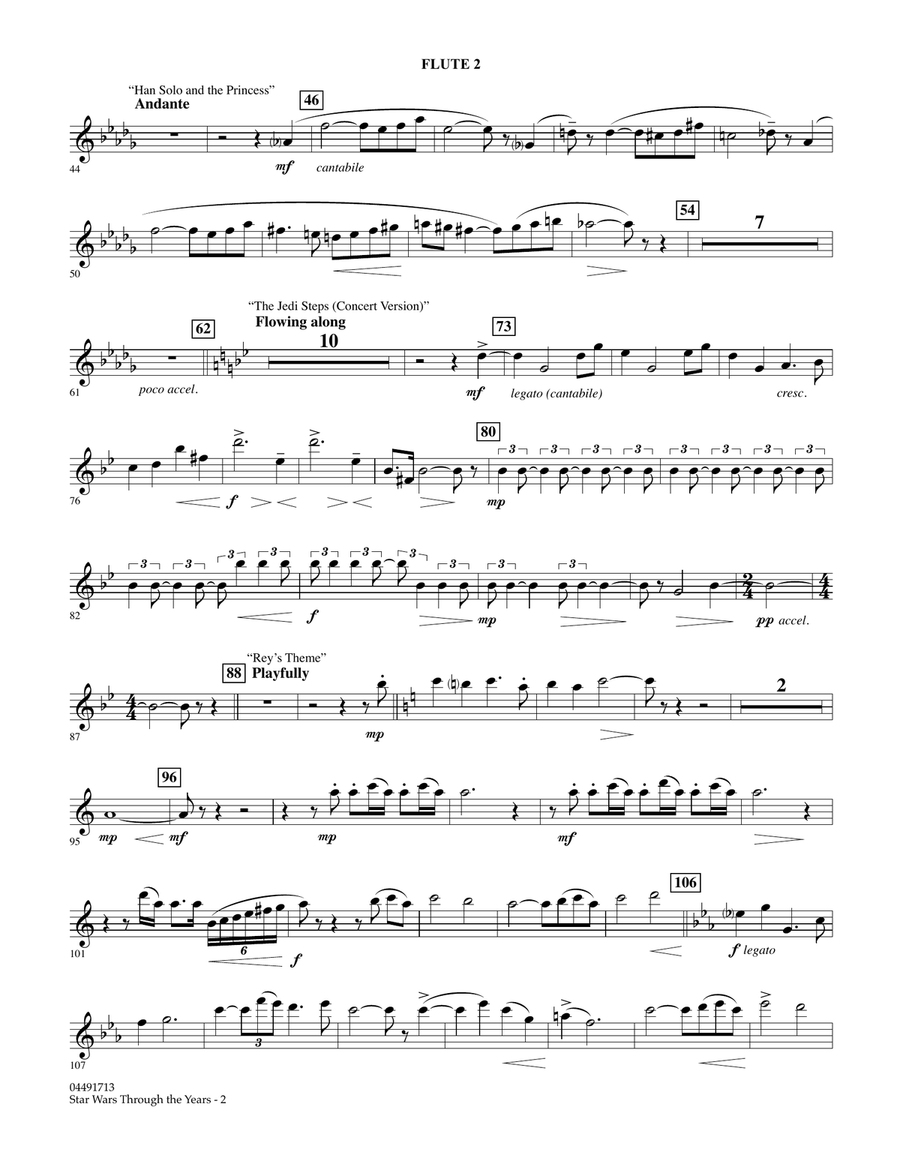 Star Wars Through the Years - Flute 2 (Piccolo) Full Orchestra scores gallery preview page 2