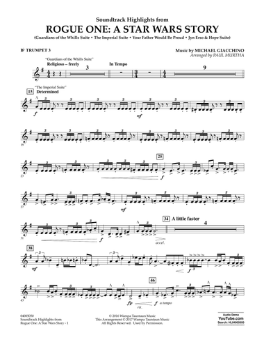 Rogue One: A Star Wars Story - Bb Trumpet 3