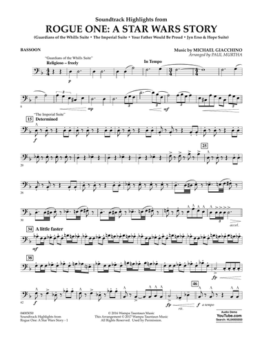 Rogue One: A Star Wars Story - Bassoon