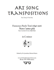 TOSTI: Non t'amo più (transposed to C minor)