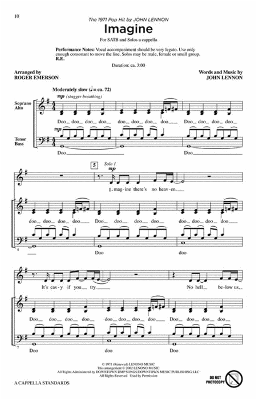 A Cappella Standards A Cappella Standards 4-Part scores gallery preview page 2