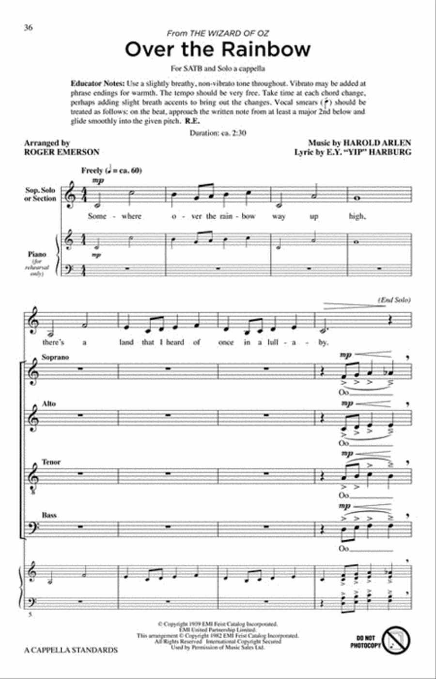 A Cappella Standards A Cappella Standards 4-Part scores gallery preview page 6