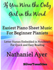 If You Were the Only Girl In the World Easiest Piano Sheet Music for Beginner Pianists mini preview