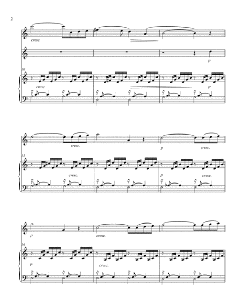 Ave Maria - Charles Gounod/J. S. Bach; arranged for two violins and piano Violin scores gallery preview page 2