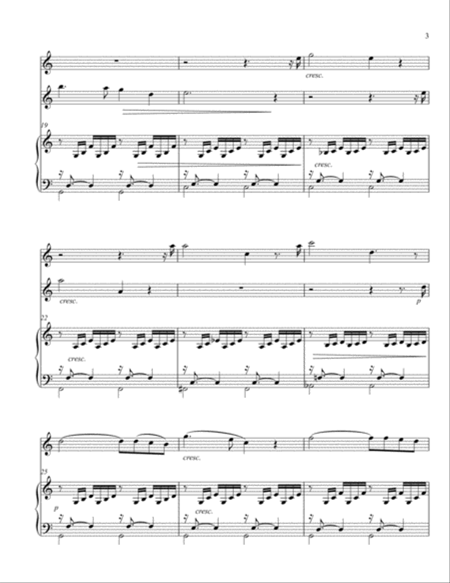 Ave Maria - Charles Gounod/J. S. Bach; arranged for two violins and piano Violin scores gallery preview page 3