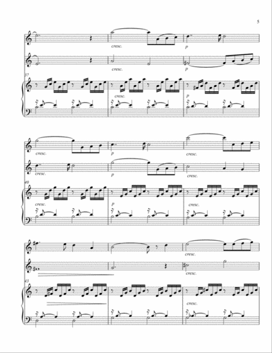Ave Maria - Charles Gounod/J. S. Bach; arranged for two violins and piano Violin scores gallery preview page 5