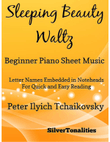 Sleeping Beauty Waltz Beginner Piano Sheet Music mini preview