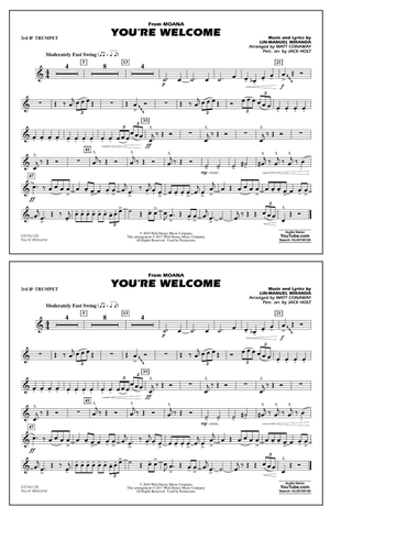 You're Welcome (from Moana) (arr. Matt Conaway) - 3rd Bb Trumpet