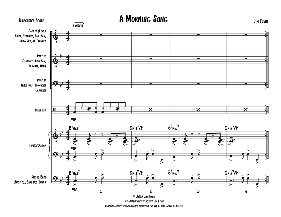 A Morning Song A Morning Song Jazz Ensemble scores gallery preview page 2